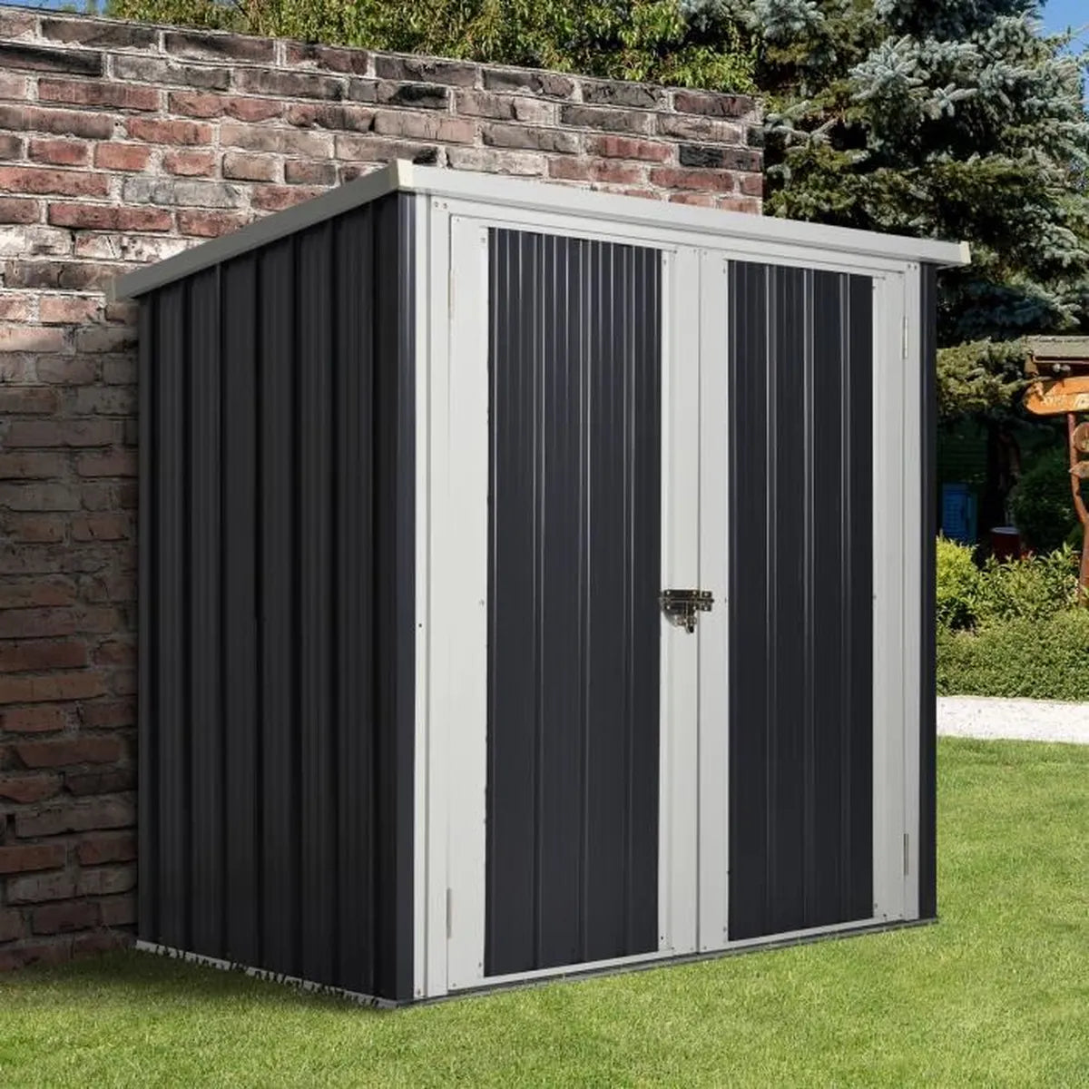 Abri de Jardin en Acier - 147 x 86 cm - 1,26 m² - 2 portes verrouillables